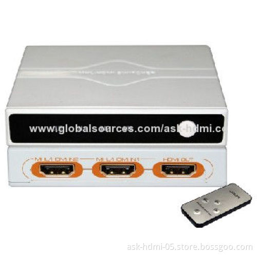 3X1 MHL/HDMI to HDMI Switcher with IR Remote Control